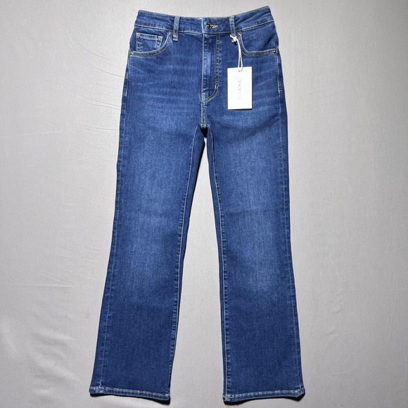FRAME The Reboot Crop Femma Jeans Womens 25 Blue High Rise Bootcut‎ Medium Wash